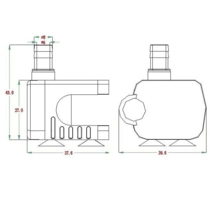 Výkonné čerpadlo 5–12 V s prietokom 200 l/h