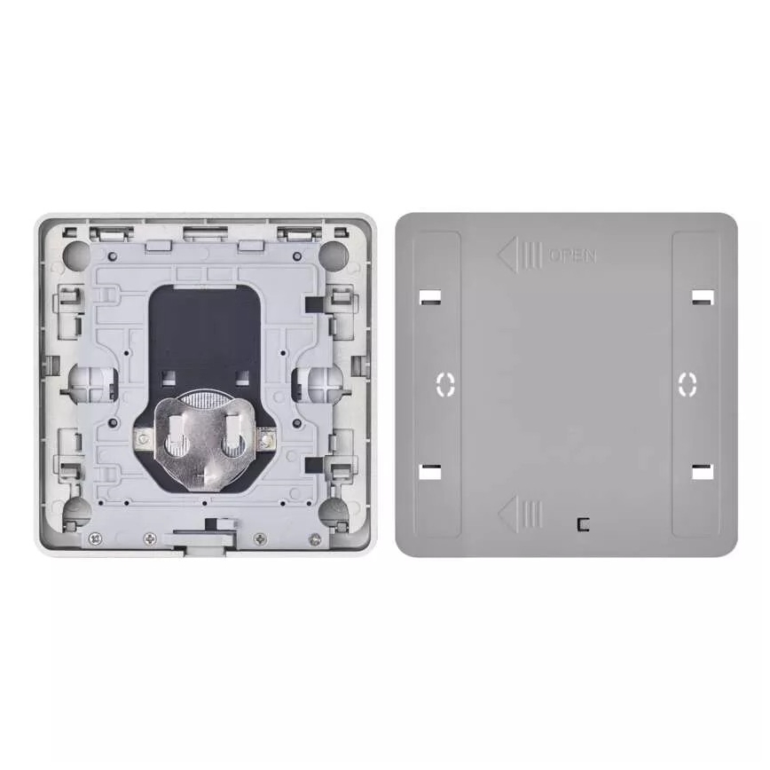 Vypínač 2-tlačidlový GoSmart 1xCR2430 Tuya čierna