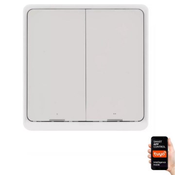 Vypínač 2-tlačidlový GoSmart Tuya biela