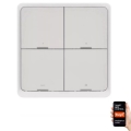 Vypínač 4-tlačidlový GoSmart 1xCR2430 Tuya biela