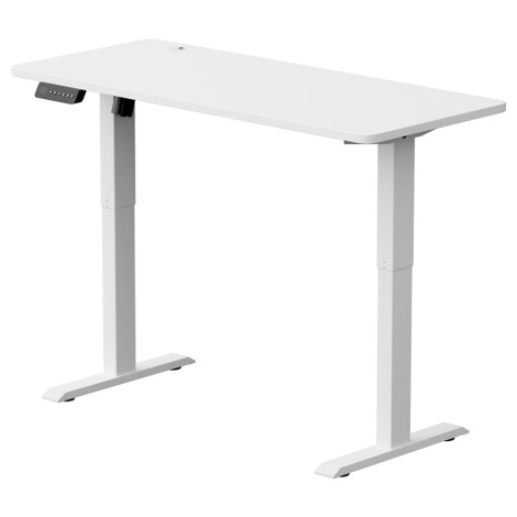 Výškovo nastaviteľný písací stôl LEVANO 140x60 cm biela