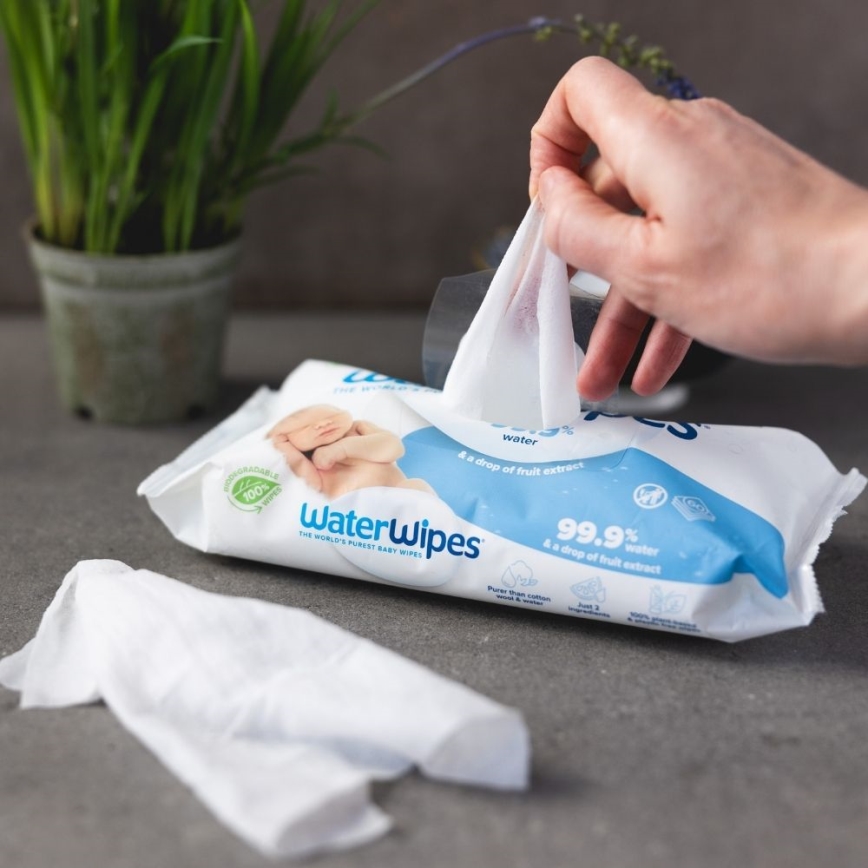 WaterWipes - SADA 9x Vlhčené obrúsky bez obsahu plastov 60 ks (540 ks)