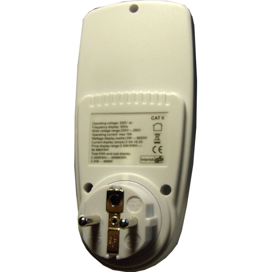 Wattmeter a merač spotreby elektrickej energie 3600W/230V