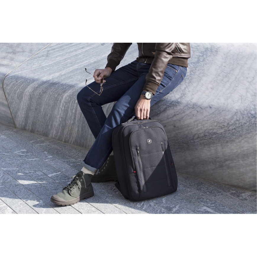 Wenger - Batoh na notebook 16 l 16" s vreckom na tablet 12" City Traveler čierna