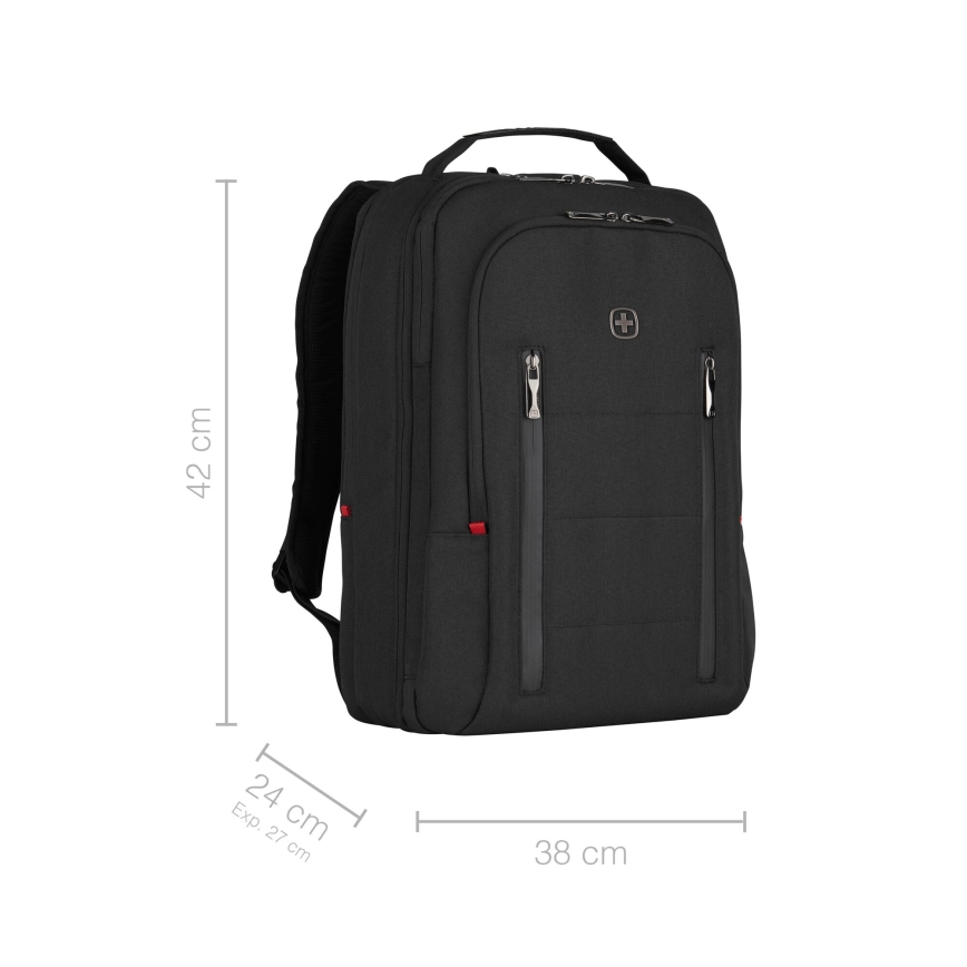 Wenger - Batoh na notebook 16 l 16" s vreckom na tablet 12" City Traveler čierna