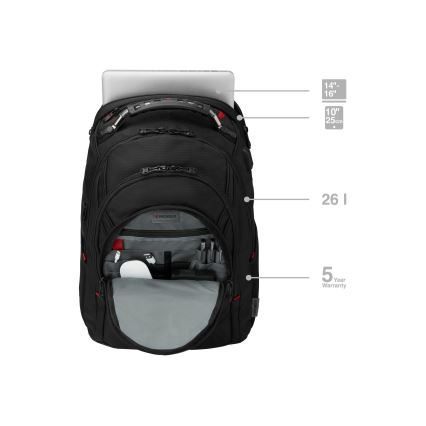 Wenger - Batoh na notebook 26 l 17" s vreckom na tablet 10" Ibex Ballistic Deluxe
