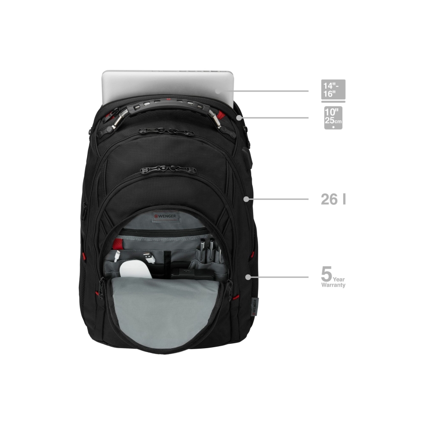 Wenger - Batoh na notebook 26 l 17" s vreckom na tablet 10" Ibex Ballistic Deluxe