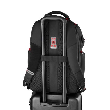 Wenger - Batoh na notebook 29 l 17,3'' s vreckom na tablet 12" Player One čierna