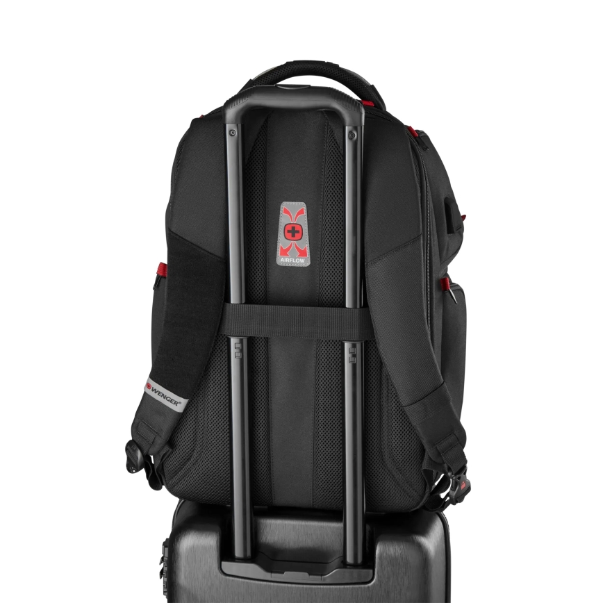 Wenger - Batoh na notebook 29 l 17,3'' s vreckom na tablet 12" Player One čierna