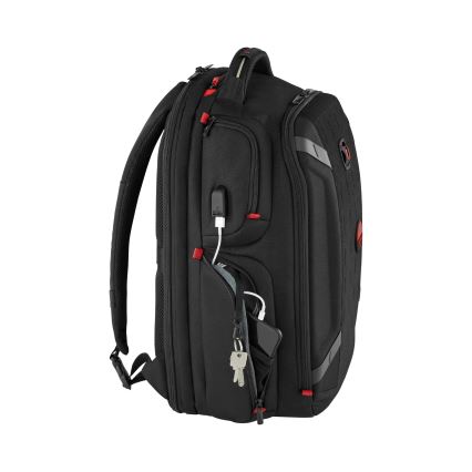 Wenger - Batoh na notebook 29 l 17,3'' s vreckom na tablet 12" Player One čierna