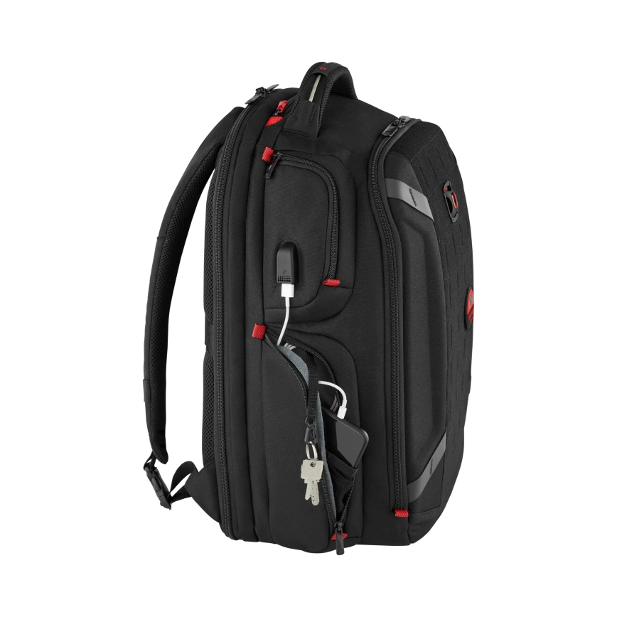 Wenger - Batoh na notebook 29 l 17,3'' s vreckom na tablet 12" Player One čierna
