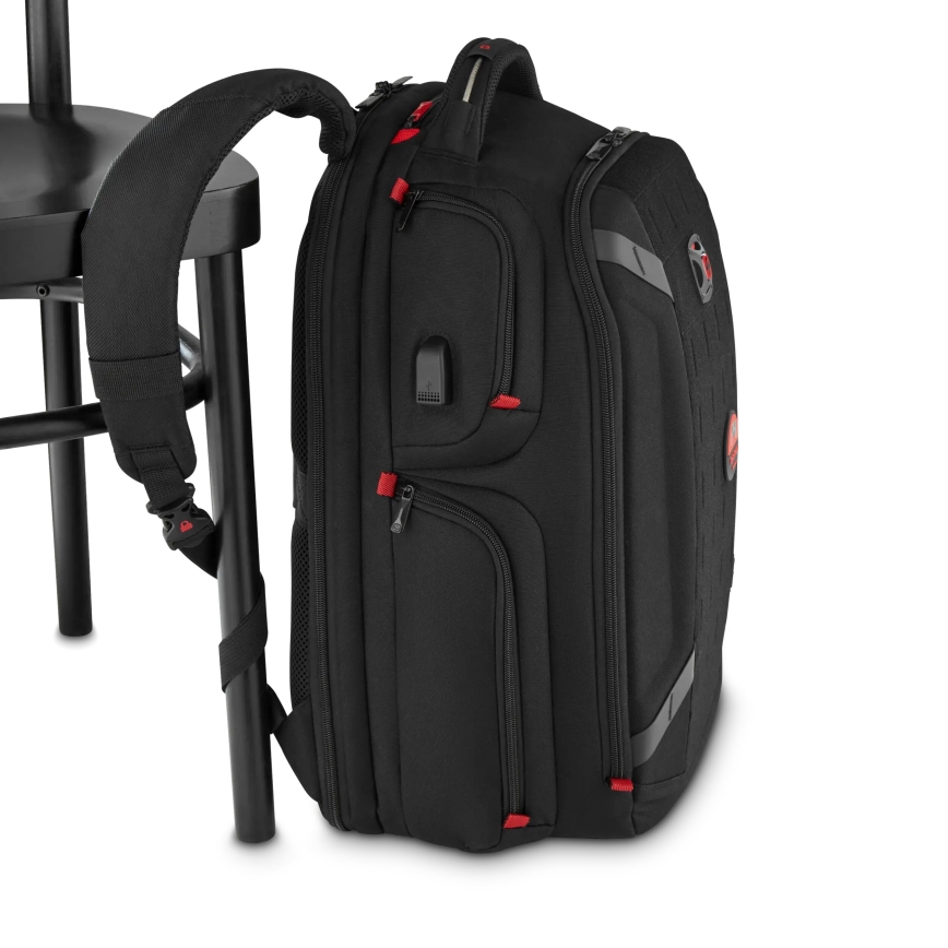 Wenger - Batoh na notebook 29 l 17,3'' s vreckom na tablet 12" Player One čierna