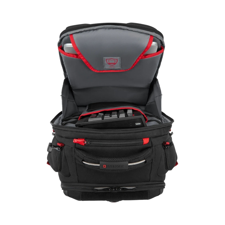 Wenger - Batoh na notebook 29 l 17,3'' s vreckom na tablet 12" Player One čierna