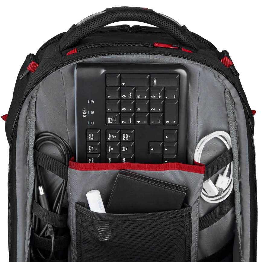 Wenger - Batoh na notebook 29 l 17,3'' s vreckom na tablet 12" Player One čierna