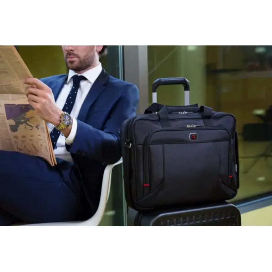 Wenger - Brašňa na notebook 15 l 16" s vreckom na tablet 10" Prospectus čierna