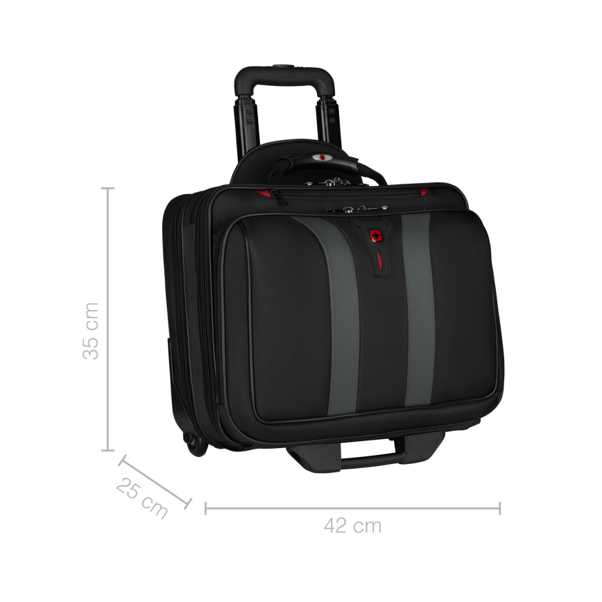 Wenger - Cestovná batožina na kolieskach 29 l + puzdro na notebook 15,6" Granada čierna