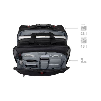 Wenger - Cestovný kufor na kolieskach 23 l 17" + taška na notebook 15,4" Potomac čierna