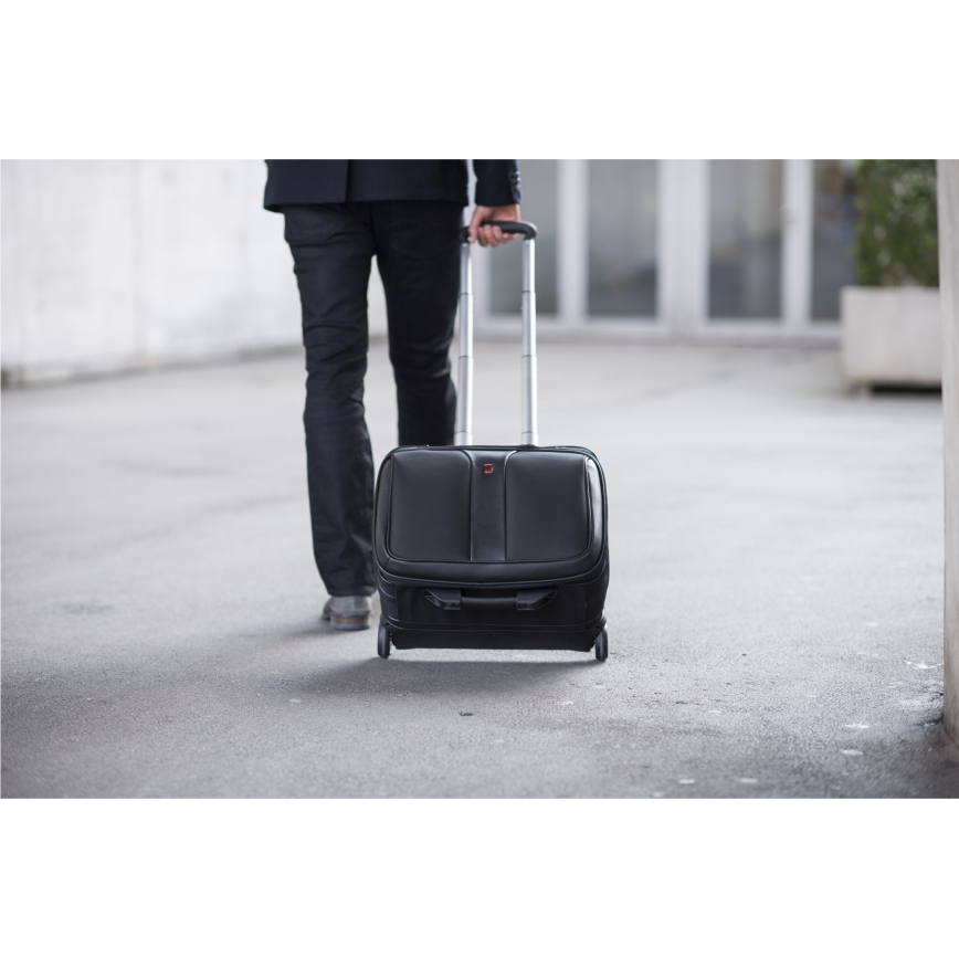 Wenger - Cestovný kufor na kolieskach 25 l 17" + taška na notebook 15,6" Patriot čierna