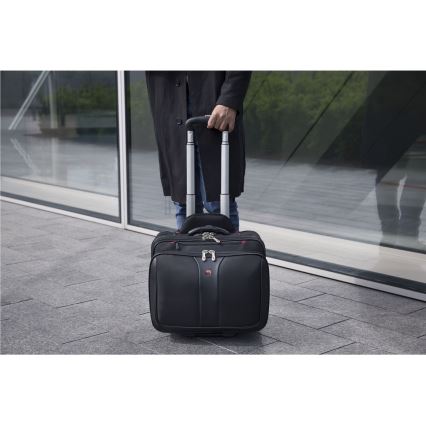 Wenger - Cestovný kufor na kolieskach 25 l 17" + taška na notebook 15,6" Patriot čierna
