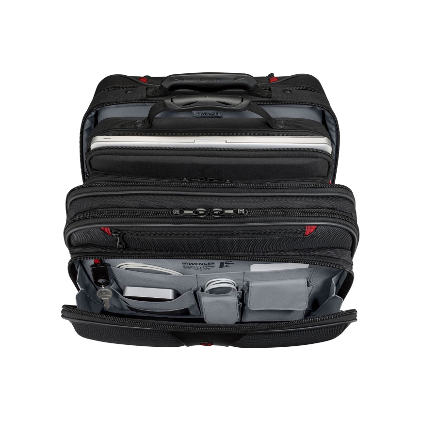 Wenger - Cestovný kufor na kolieskach 25 l 17" + taška na notebook 15,6" Patriot čierna