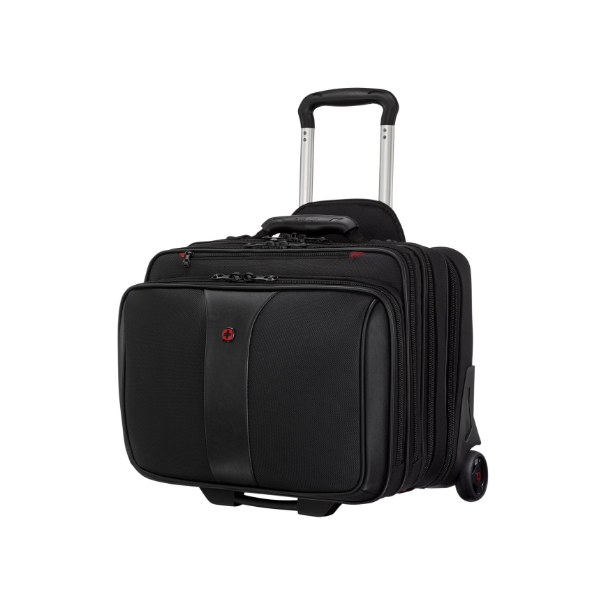 Wenger - Cestovný kufor na kolieskach 25 l 17" + taška na notebook 15,6" Patriot čierna