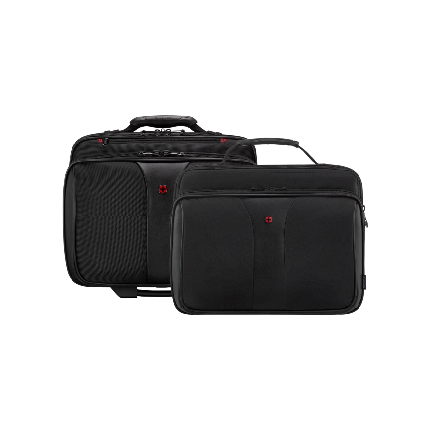 Wenger - Cestovný kufor na kolieskach 25 l 17" + taška na notebook 15,6" Patriot čierna