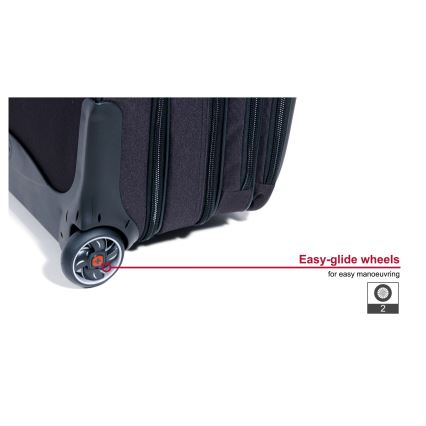 Wenger - Cestovný kufor na kolieskach 25 l 17" + taška na notebook 15,6" Patriot čierna