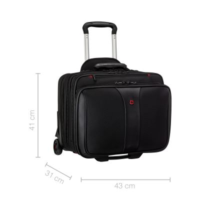 Wenger - Cestovný kufor na kolieskach 25 l 17" + taška na notebook 15,6" Patriot čierna