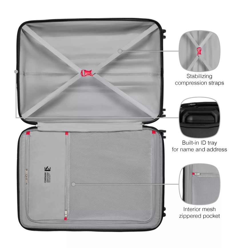 Wenger - Cestovný kufor na kolieskach 93 l Prymo čierna