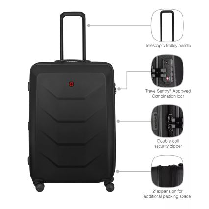 Wenger - Cestovný kufor na kolieskach 93 l Prymo čierna