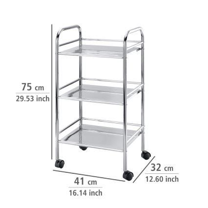 WENKO 12285100 - Vozík EXCLUSIVE 41x75 cm lesklý chróm