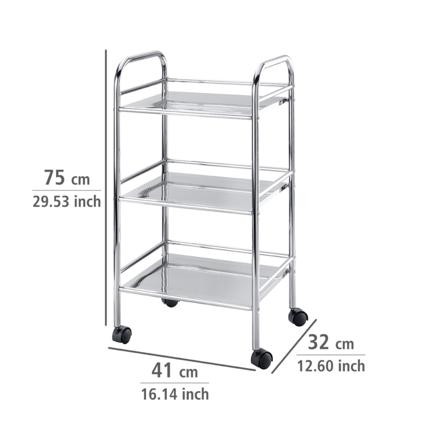 WENKO 12285100 - Vozík EXCLUSIVE 41x75 cm lesklý chróm