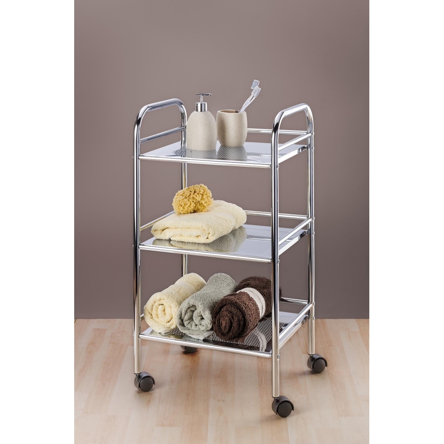 WENKO 12285100 - Vozík EXCLUSIVE 41x75 cm lesklý chróm