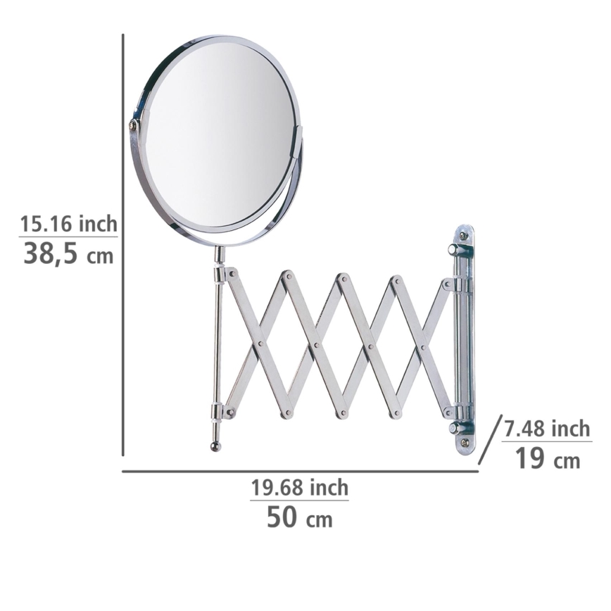 WENKO 15165100 - Kozmetické zrkadlo EXCLUSIVE 19x38,5 cm lesklý chróm