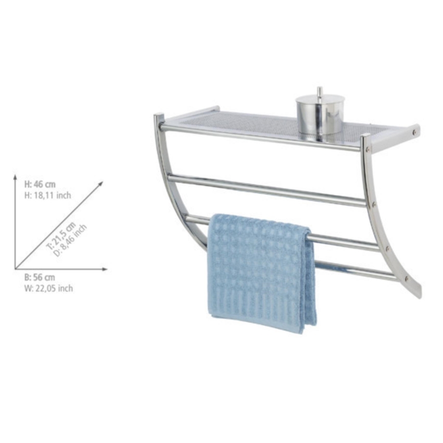 WENKO 15578100 - Stojan na uteráky PESCARA 56x46 cm lesklý chróm
