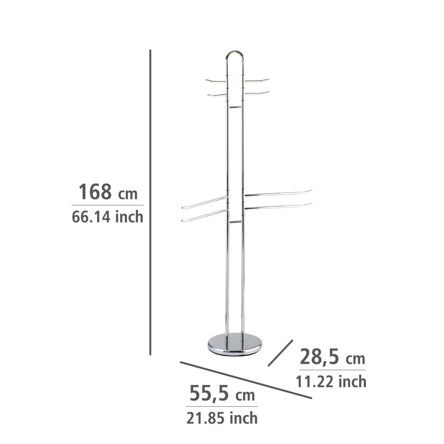 WENKO 15581100 - Stojan na uteráky PALERMO 55,5x168 cm lesklý chróm