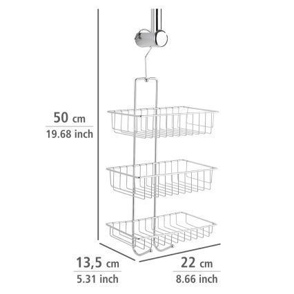 WENKO 15888100 - Polica NIVALA 22x50 cm lesklý chróm