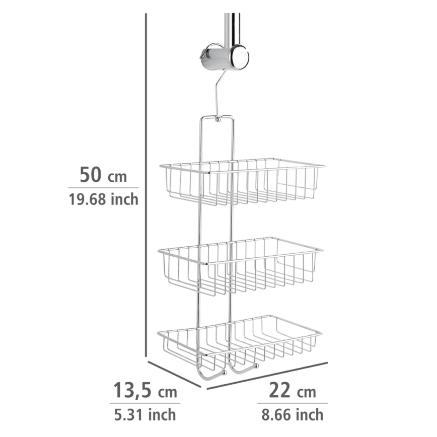 WENKO 15888100 - Polica NIVALA 22x50 cm lesklý chróm