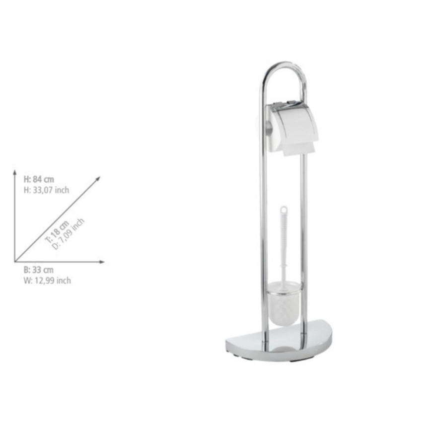 WENKO 16608100 - WC kefa COSENZA 33x84 cm lesklý chróm/satén