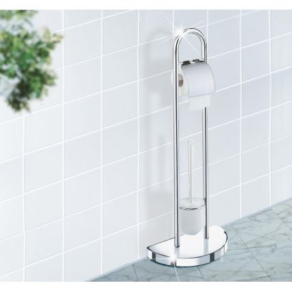 WENKO 16608100 - WC kefa COSENZA 33x84 cm lesklý chróm/satén