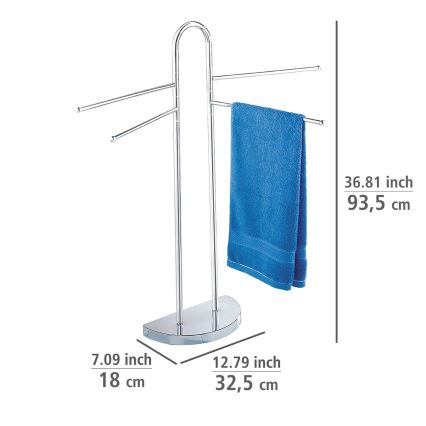 WENKO 16610100 - Stojan na uteráky COSENZA 33x93,5 cm lesklý chróm