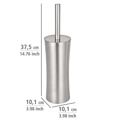 WENKO 16742100 - WC kefa PIENO 10x37,5 cm nerez/satinovaný