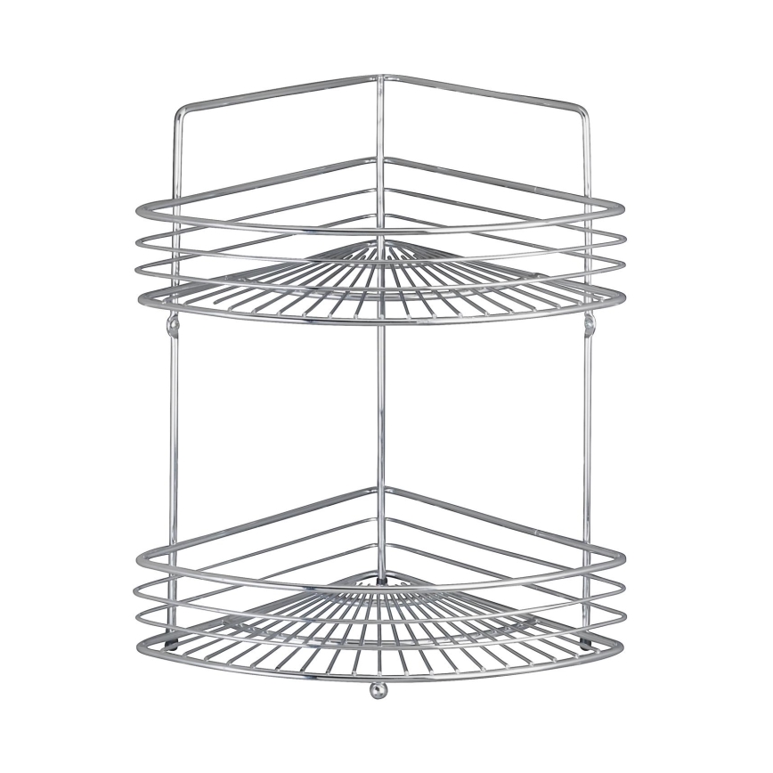 WENKO 16821100 - Rohový regál MILANO 31,5x37 cm lesklý chróm
