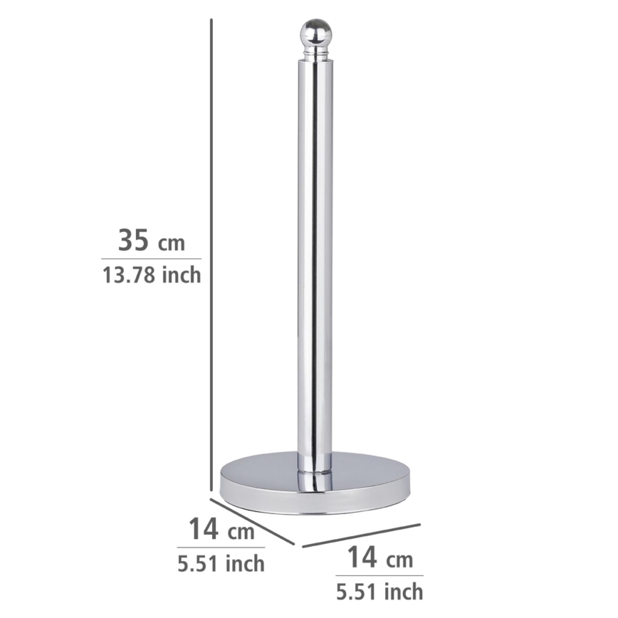 WENKO 16878100 - Držiak toaletného papiera VITERBO 14x35 cm strieborná