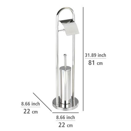 WENKO 16993100 - WC súprava VASTO 22x81 cm nerez/strieborná