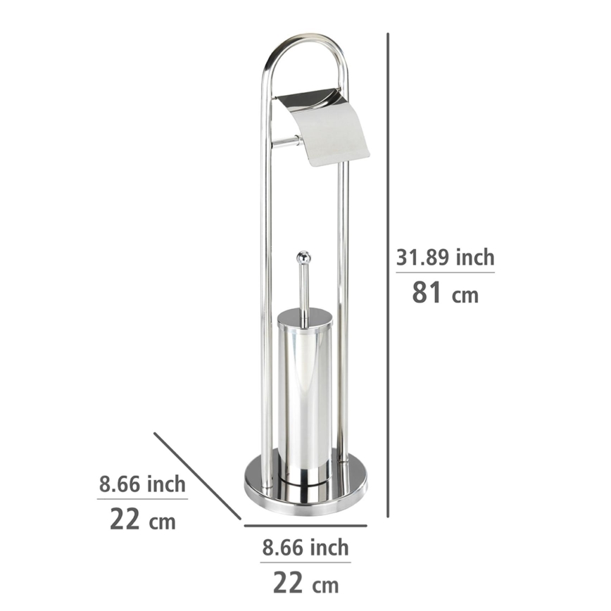 WENKO 16993100 - WC súprava VASTO 22x81 cm nerez/strieborná