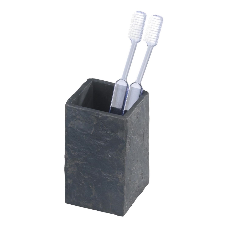 WENKO 17920100 - Kelímok SLATE ROCK 6,4x10,5 cm antracit