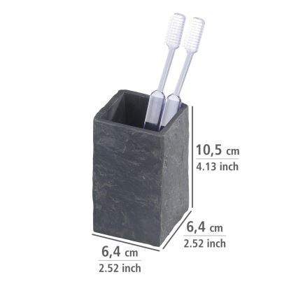 WENKO 17920100 - Kelímok SLATE ROCK 6,4x10,5 cm antracit