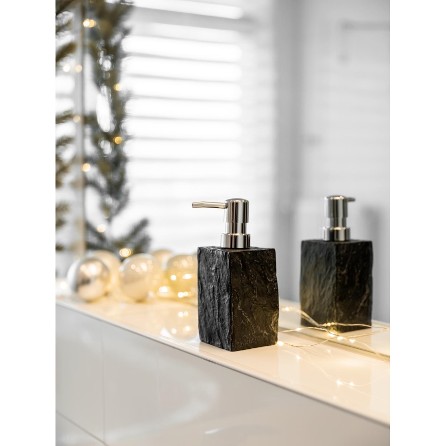 WENKO 17921100 - Dávkovač mydla SLATE ROCK 250 ml antracit