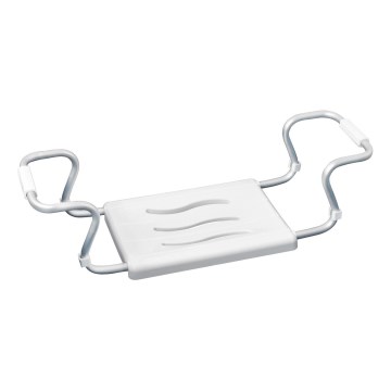 WENKO 17930100-Sedátko do vane SECURA 26x18 cm biela/strieborná
